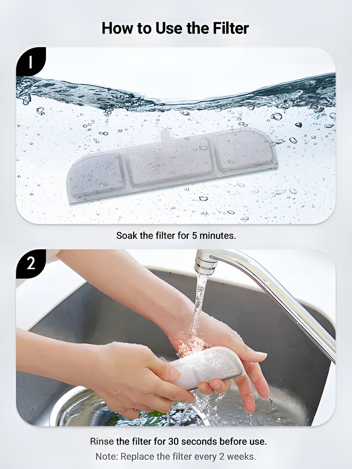 Replacement Filters for PureFlow 2.5L Automatic Stainless Steel Cat Water Fountain - Wezoop