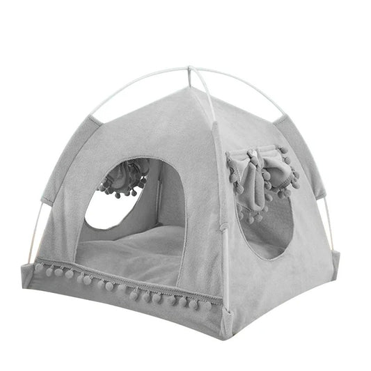 Foldable Cat & Dog Bed Tent with Cushion - Wezoop