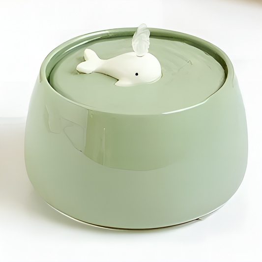 CeramiFlow Elegant Cat Water Fountain - Wezoop